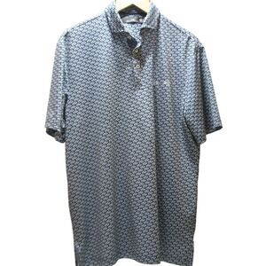 RLX Ralph Lauren Golf Polo Mens M Performance Classic Fit Boat Print